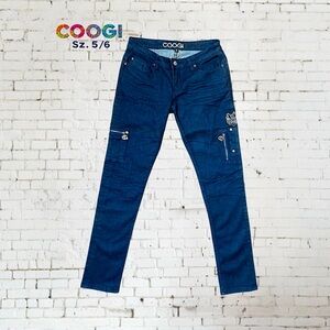 COOGI Blue Embellished Y2K Jeans 2010